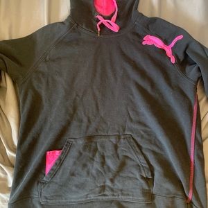 Black and Pink Puma Athletic Hoodie